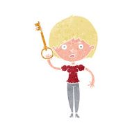 cartoon woman with key N2