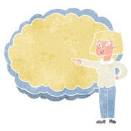 cartoon woman with text cloud space N3