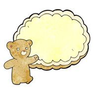 cartoon bear with text space cloud N4