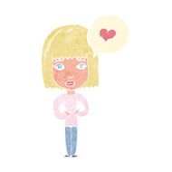 cartoon woman in love N46