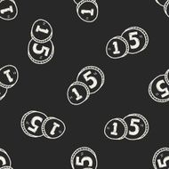 doodle money coin seamless pattern background N4