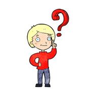 cartoon boy asking question N2