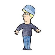 cartoon man wearing hat N13