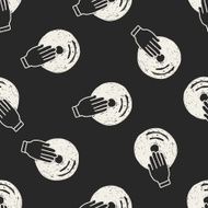 doodle music seamless pattern background N2