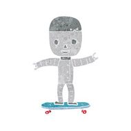 cartoon robot on skateboard N2