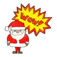 cartoon amazed santa claus N2