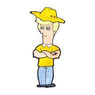 cartoon man wearing hat N15