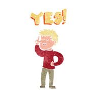 cartoon man saying yes N3