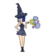 cartoon halloween witch N20