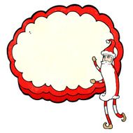 cartoon santa claus with text cloud space N2