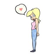 cartoon woman in love N48