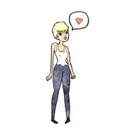 cartoon woman in love N49