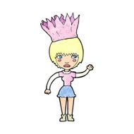 cartoon woman wearing paper crown N4