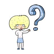 cartoon woman with question N8