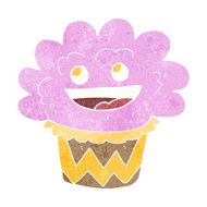 cartoon happy cupcake