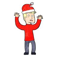 cartoon man ready for christmas N36