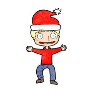 cartoon man ready for christmas N37