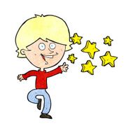 cartoon excited boy N4