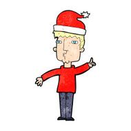 cartoon man ready for christmas N38