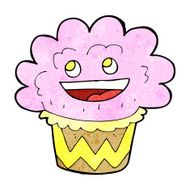 cartoon happy cupcake N2