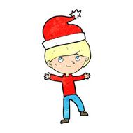 cartoon man ready for christmas N42