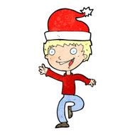 cartoon man ready for christmas N43