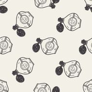 Doodle Perfume seamless pattern background