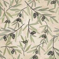 Floral seamless pattern Olive branch retro background N2