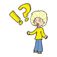 cartoon surprised woman N4
