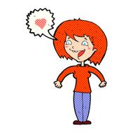 cartoon woman in love N55