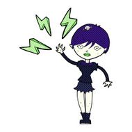 cartoon halloween vampire girl N19
