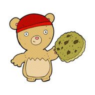 cartoon teddy bear with cookie N3