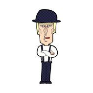 cartoon man wearing hat N17