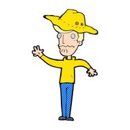 cartoon man in outback hat N3