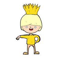 cartoon person wearing crown N33
