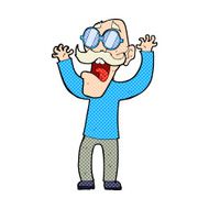 cartoon old man in glasses N3