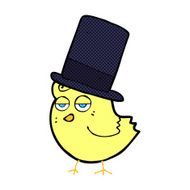 cartoon bird in top hat N5