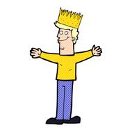 cartoon man wearing crown N3