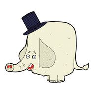 cartoon elephant in top hat N2