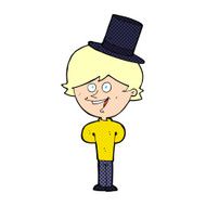 cartoon man wearing top hat N37