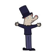 cartoon werewolf in top hat N6