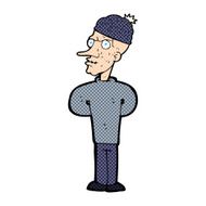 cartoon man wearing winter hat N40