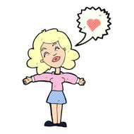 cartoon woman in love N57