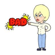 cartoon woman accusing N7