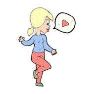 cartoon woman in love N59