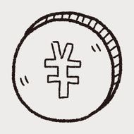 doodle Renminbi money coin N3