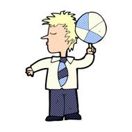 cartoon school boy with ball N3