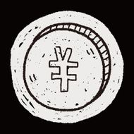 doodle Renminbi money coin N5