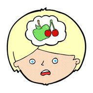 cartoon man thinking about healthy eating N3