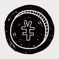 doodle Renminbi money coin N6